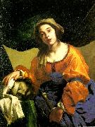 Bernardo Cavallino judit med holofernes huvud oil painting